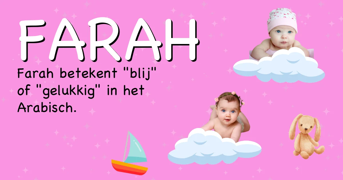 Betekenis van de naam Farah - Ontdek de herkomst en betekenis van deze voornaam